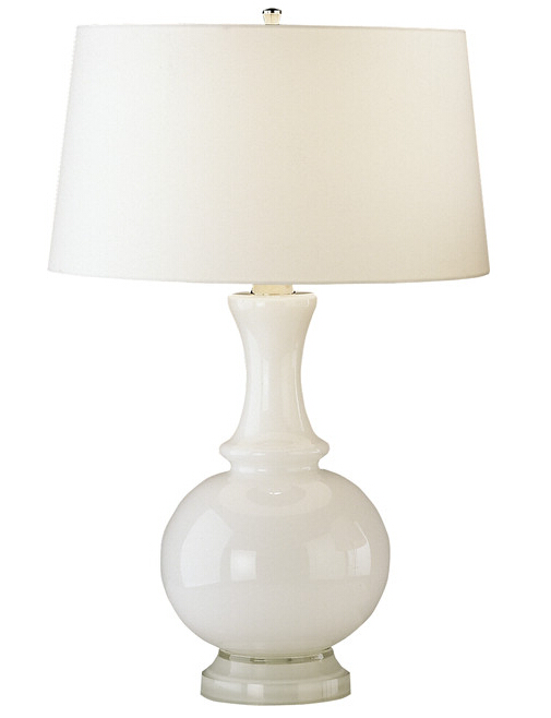 美式现代家具风格白色卧室客厅书房陶瓷台灯
